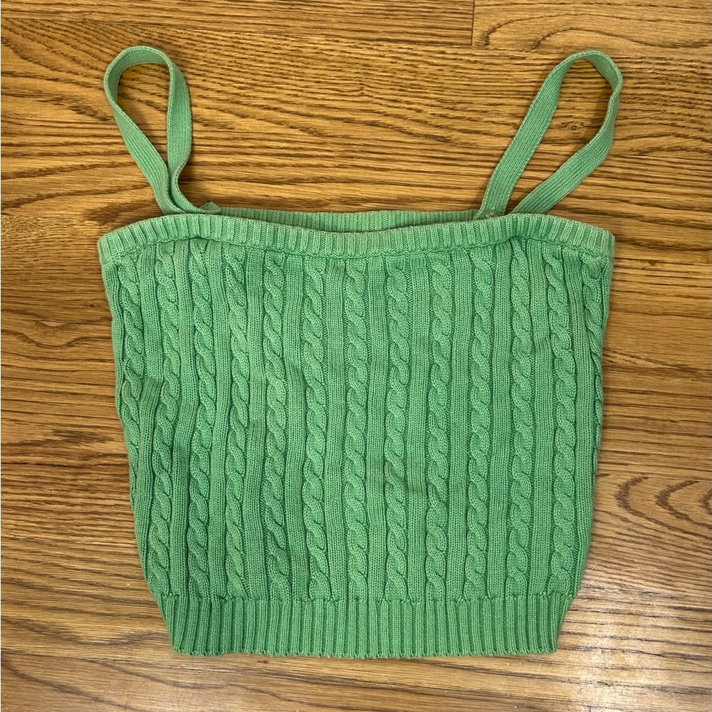 Lauren Ralph Lauren‎ Green Cable Knit Women's Top